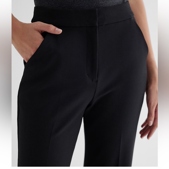 Express Editor High Waisted Flare Trouser - 8R - Black - Picture 2 of 8